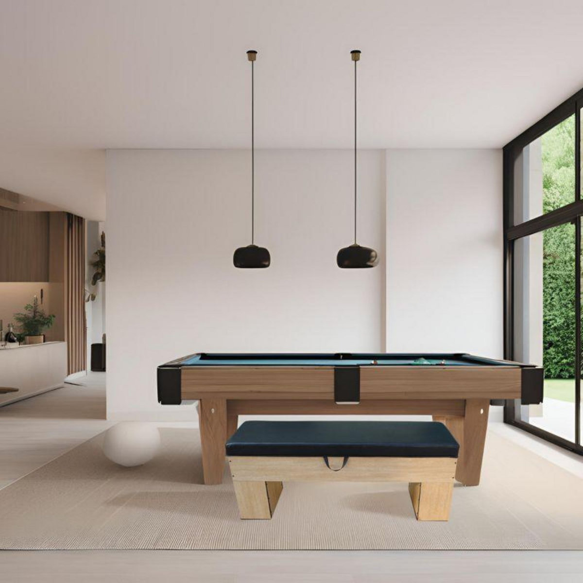 SOKKER Banc Bois avec rangement 113 x 32 cm avec coussin - Deluxe