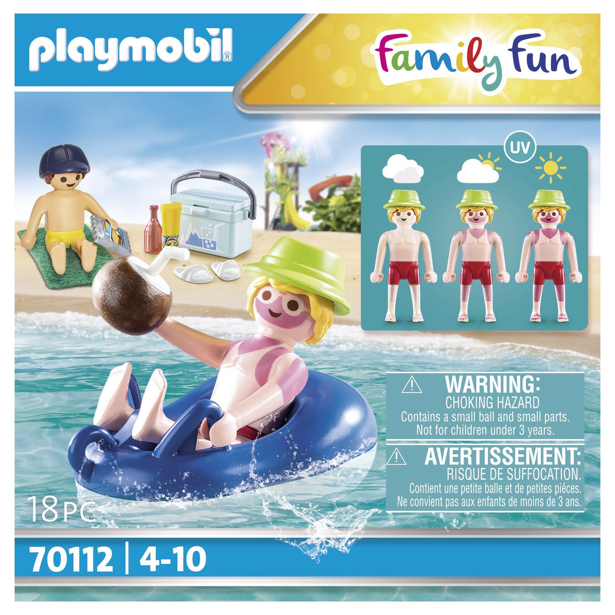 Voir la diapositive 2 : PLAYMOBIL 70112 - Family Fun Vacancier et bouée 