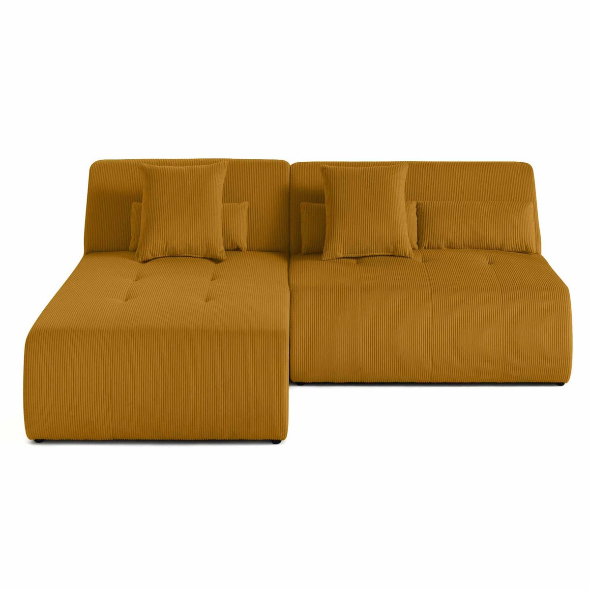 LISA DESIGN Onyx - canapé modulable d'angle réversible 4 places - en velours côtelé