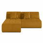 Voir la diapositive 1 : LISA DESIGN Onyx - canapé modulable d'angle réversible 4 places - en velours côtelé