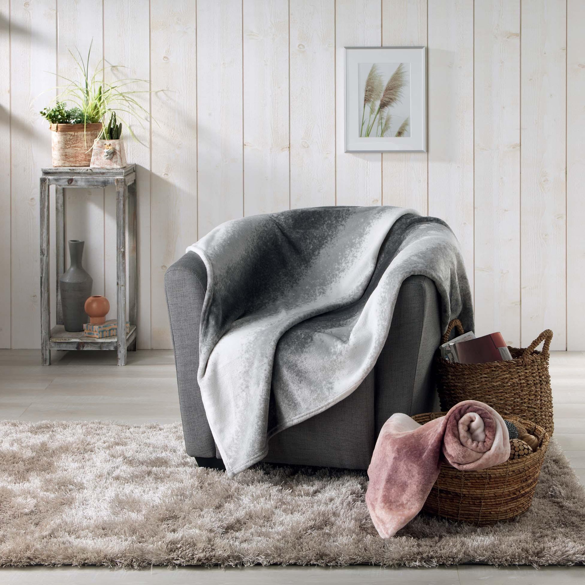 Voir la diapositive 3 : Eden Plaid flanelle 125 x 150 cm louane rose