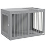 Voir la diapositive 1 : PAWHUT Cage chien intérieure niche pour chien 2 portes verrouillables 80 x 50 x 56,5 cm gris