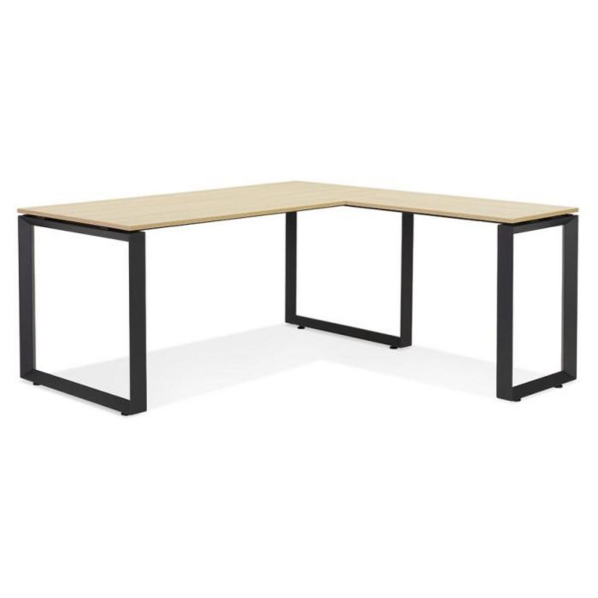 Paris Prix Bureau d'Angle Design  Abigano  170cm Naturel & Noir