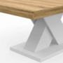 Voir la diapositive 5 : ID MARKET Table basse ALICIA plateau bois et pied X blanc