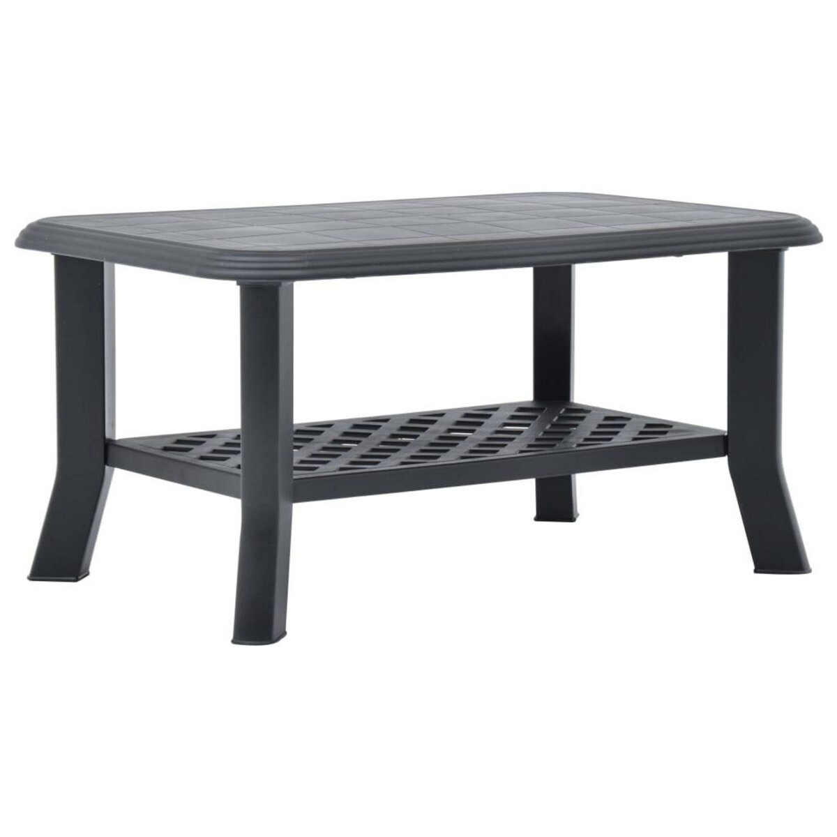 VIDAXL Table basse Anthracite 90x60x46 cm Plastique