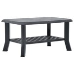 VIDAXL Table basse Anthracite 90x60x46 cm Plastique