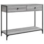 Voir la diapositive 2 : VIDAXL Table console sonoma gris 100x34,5x75 cm bois d'ingenierie