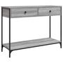 Voir la diapositive 2 : VIDAXL Table console sonoma gris 100x34,5x75 cm bois d'ingenierie