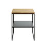 Voir la diapositive 2 : Paris Prix Table d'Appoint 2 Niveaux  Pika  60cm Chêne & Noir