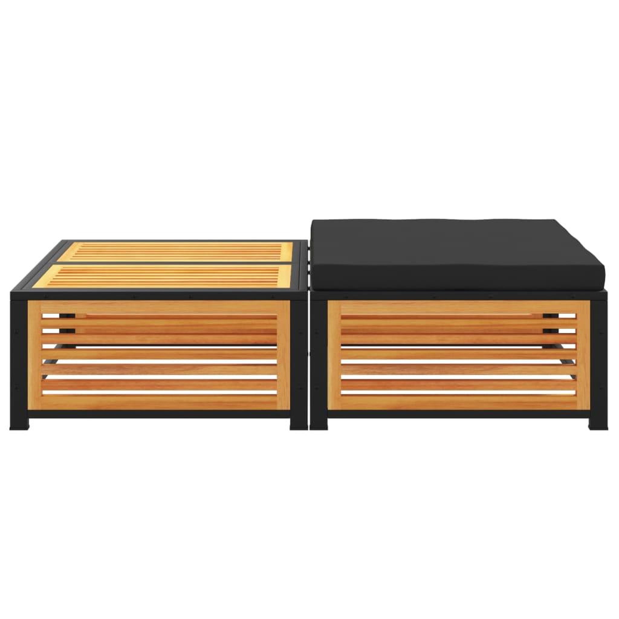Voir la diapositive 4 : VIDAXL Table de jardin avec tabouret bois d'acacia massif