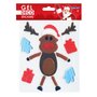  Stickers gel Noël pour fenêtre - Renne Rudolf