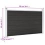 Voir la diapositive 6 : VIDAXL Cloture de jardin WPC 180x105 cm Gris