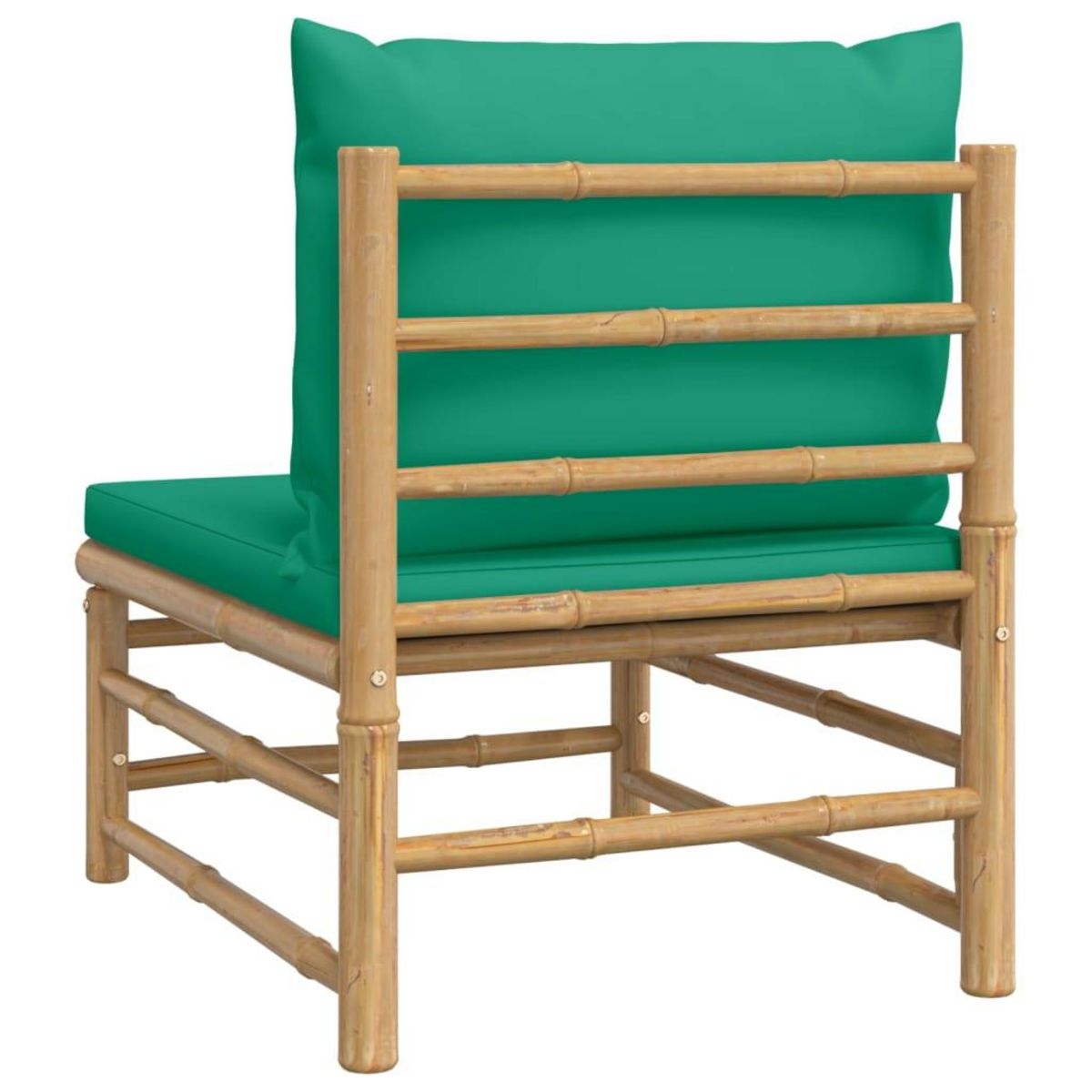 VIDAXL Canape central de jardin avec coussins vert bambou