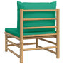Voir la diapositive 5 : VIDAXL Canape central de jardin avec coussins vert bambou