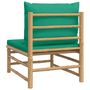 Voir la diapositive 5 : VIDAXL Canape central de jardin avec coussins vert bambou