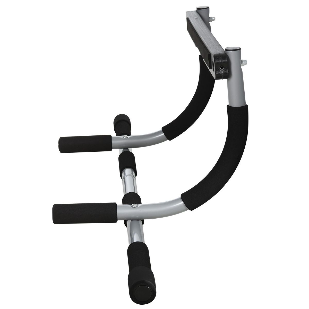 HOMCOM Barre de traction - barre de porte - pull up bar - barre d'étirement musculation pour cadres de porte - acier gris