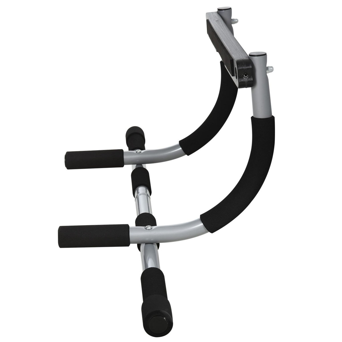 HOMCOM Barre de traction - barre de porte - pull up bar - barre d'étirement musculation pour cadres de porte - acier gris