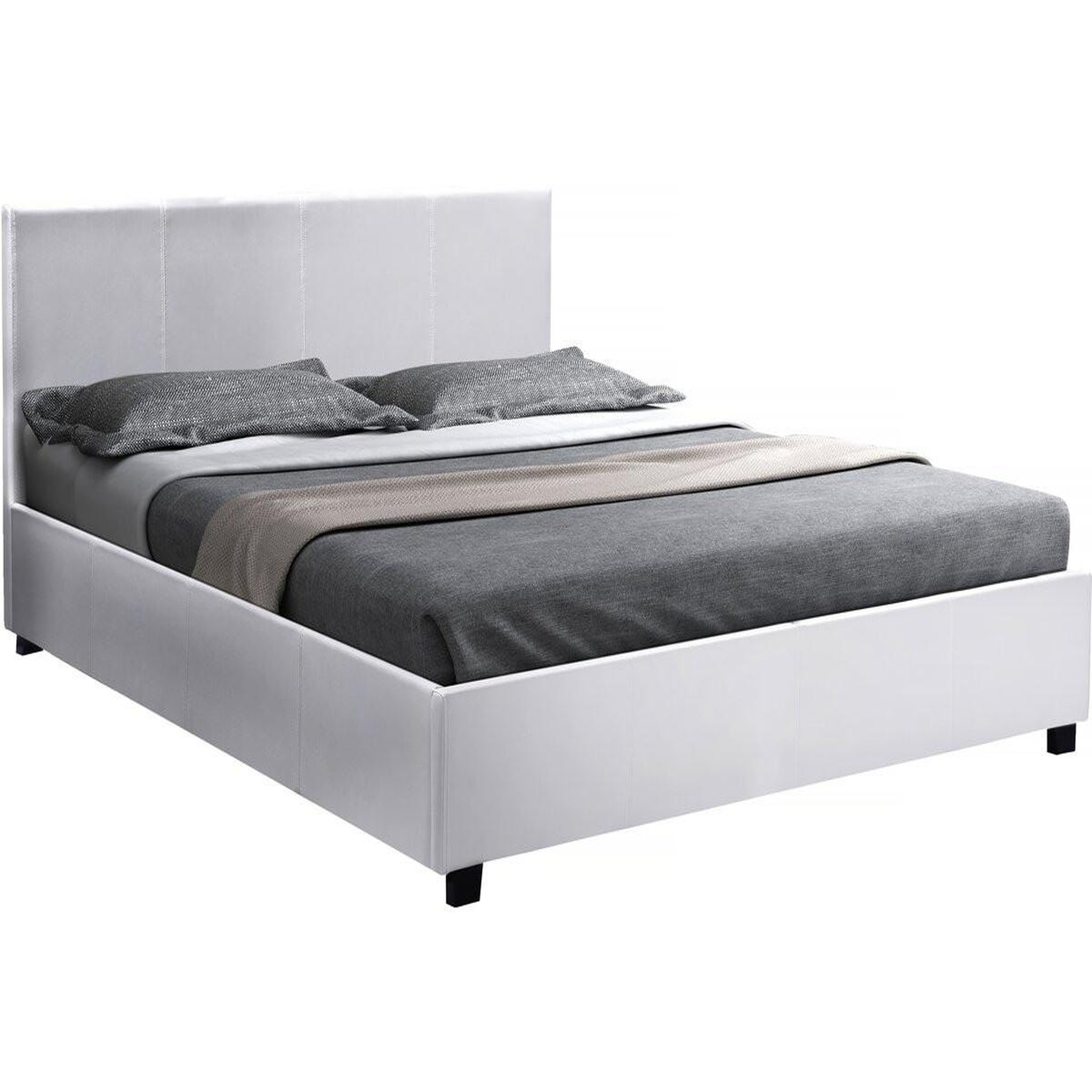 Voir la diapositive 1 : Habitat et Jardin Lit double avec coffre  carla  - 140 x 190 cm - blanc