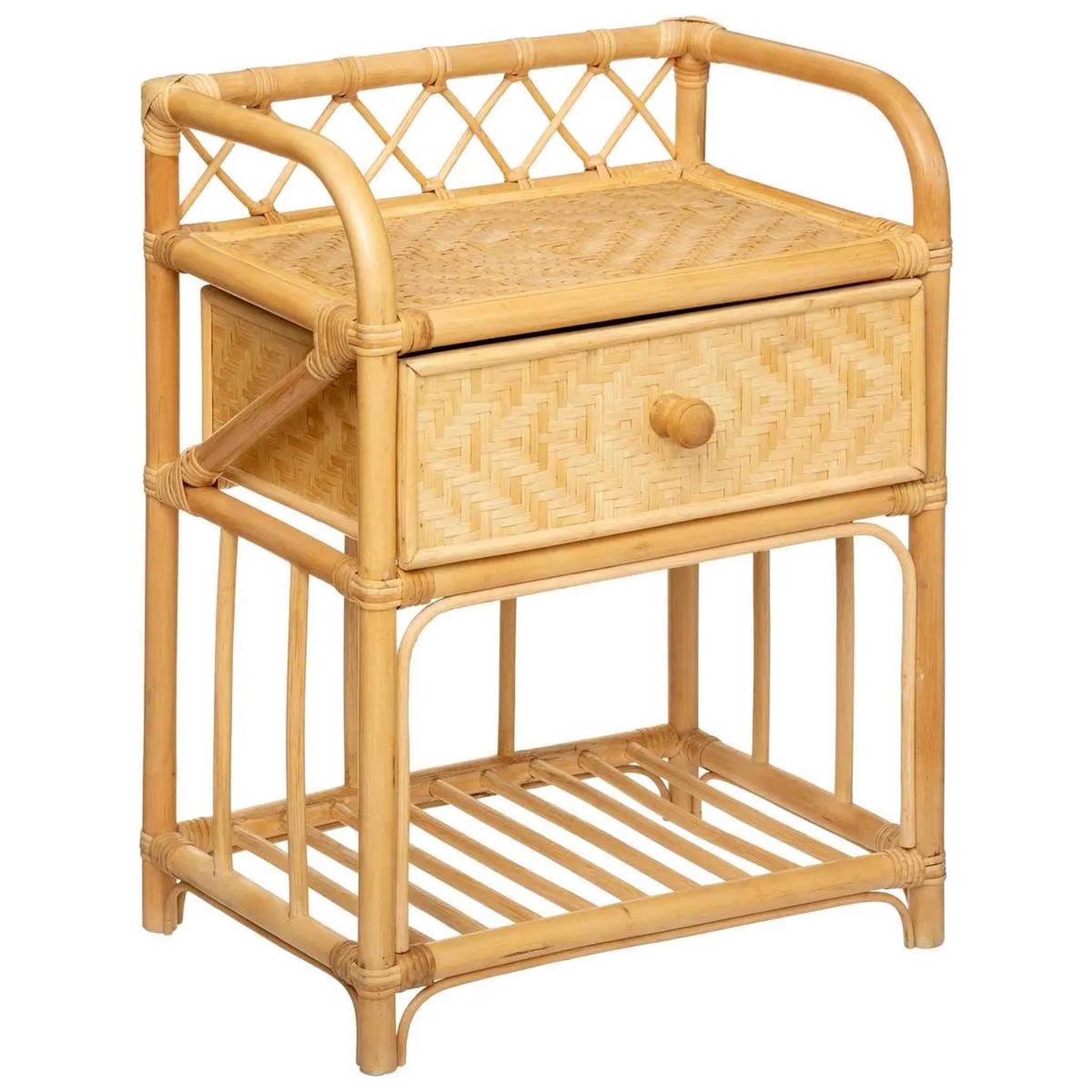 ATMOSPHERA Table de chevet 1 tiroir  idylle folk  60cm naturel