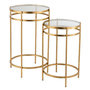 Voir la diapositive 1 : Paris Prix Lot de 2 Tables d'Appoint Design  Laure  66cm Or