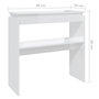 Voir la diapositive 6 : VIDAXL Table console blanc brillant 80x30x80 cm bois d'ingenierie