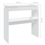 Voir la diapositive 6 : VIDAXL Table console blanc brillant 80x30x80 cm bois d'ingenierie