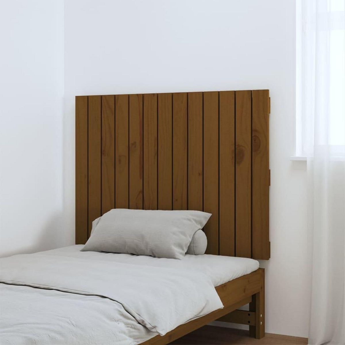 VIDAXL Tete de lit murale Marron miel 82,5x3x60 cm Bois massif de pin