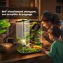 Voir la diapositive 4 : PAWHUT Terrarium vivarium en verre 12L couvercle maille métallique porte noir