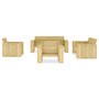 Voir la diapositive 2 : VIDAXL Salon de jardin 5 pcs Bois de pin impregne