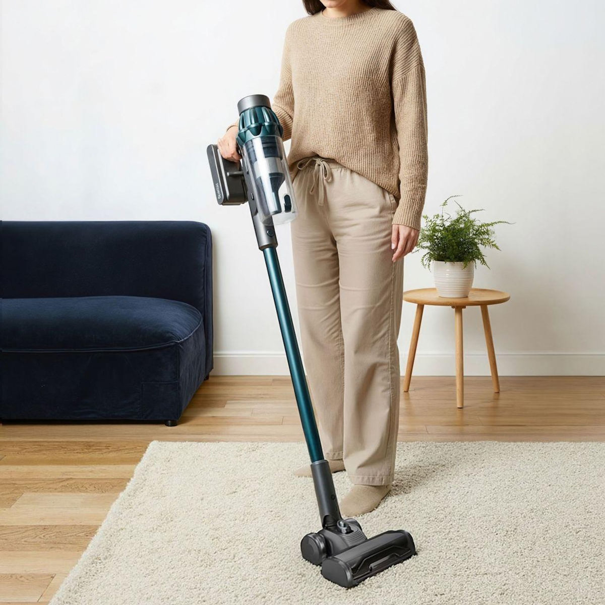 H.Koenig Aspirateur balai UPX32U 2 en 1 avec brosse de lavage pour sols durs