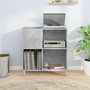 Voir la diapositive 3 : VIDAXL Armoire a disques gris beton 84,5x38x89 cm bois d'ingenierie