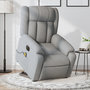 Voir la diapositive 1 : VIDAXL Fauteuil inclinable de massage electrique Gris clair Tissu