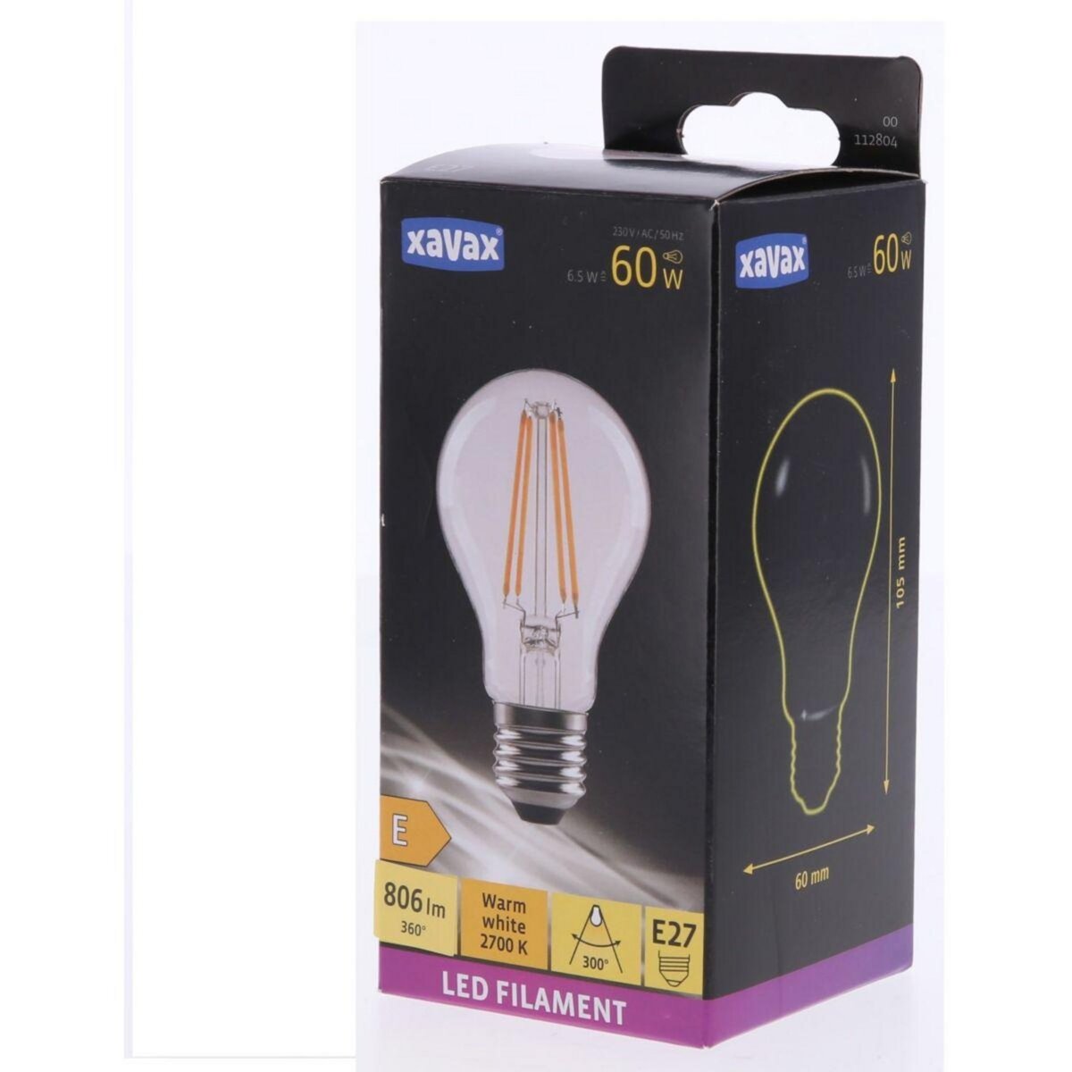 XAVAX Ampoule LED E27 6.5W CLAS