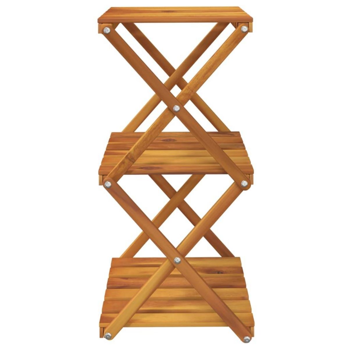 VIDAXL Etagere pliable a 3 niveaux Marron 43x31x63 cm Bois d'acacia