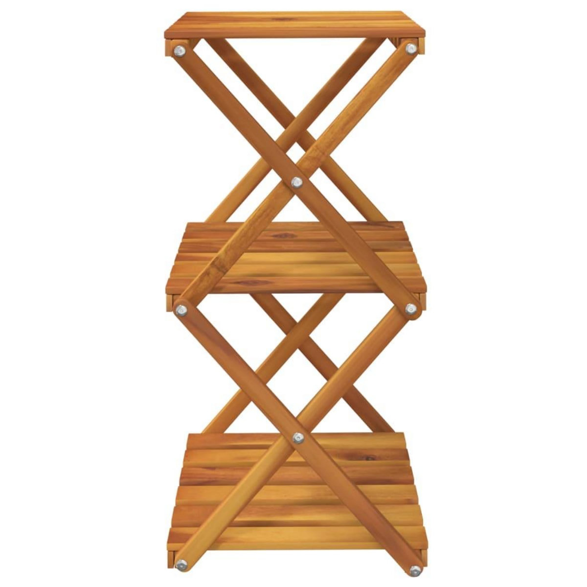 VIDAXL Etagere pliable a 3 niveaux Marron 43x31x63 cm Bois d'acacia