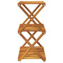 Voir la diapositive 5 : VIDAXL Etagere pliable a 3 niveaux Marron 43x31x63 cm Bois d'acacia