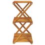 Voir la diapositive 5 : VIDAXL Etagere pliable a 3 niveaux Marron 43x31x63 cm Bois d'acacia