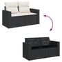 Voir la diapositive 3 : VIDAXL Salon de jardin avec coussins 14 pcs noir resine tressee