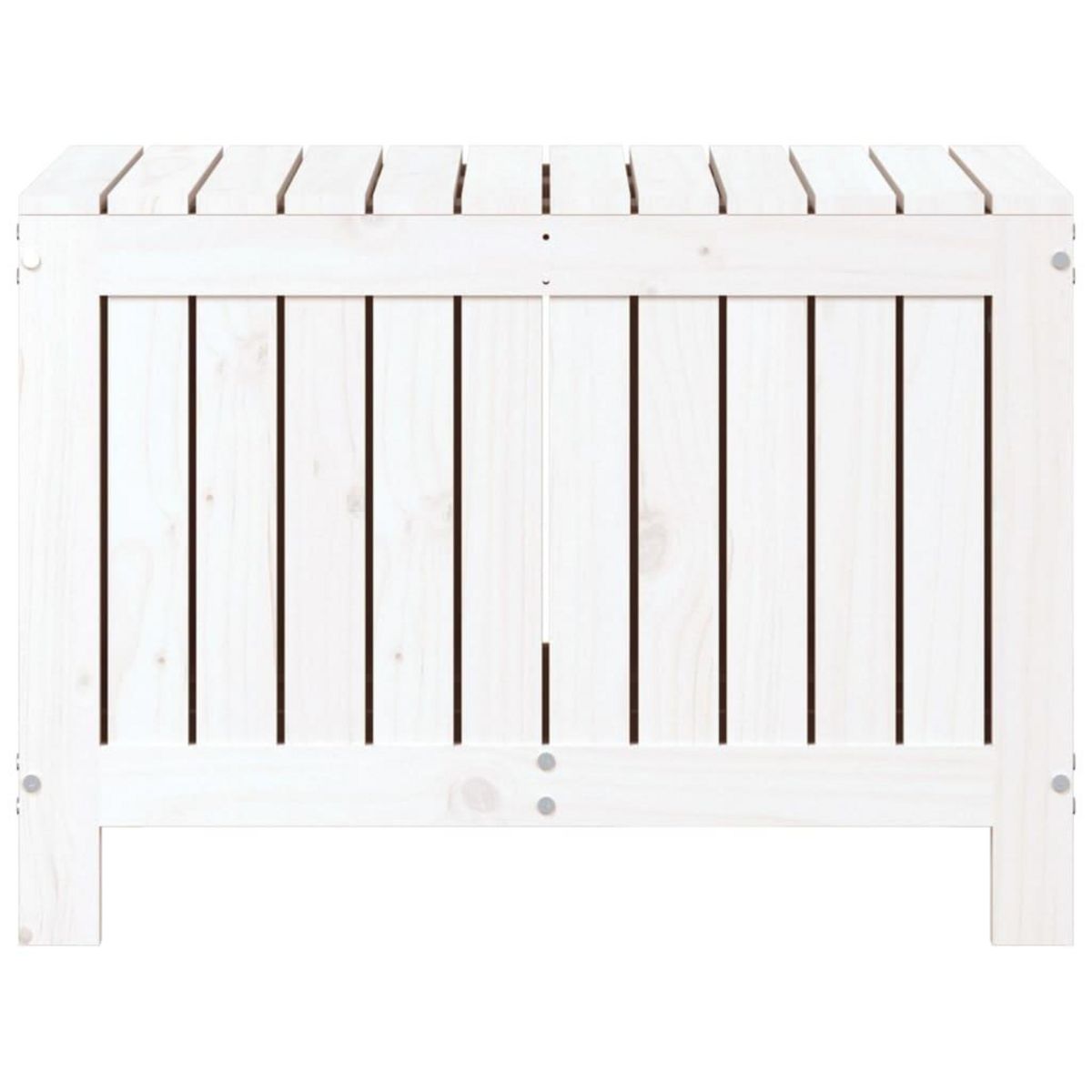 VIDAXL Boîte de rangement de jardin Blanc 76x42,5x54 cm Bois de pin