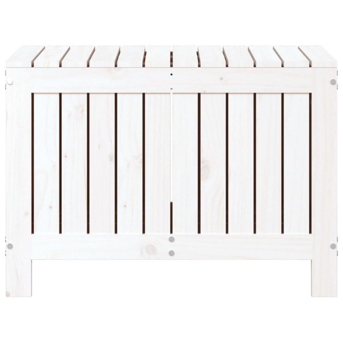 VIDAXL Boîte de rangement de jardin Blanc 76x42,5x54 cm Bois de pin