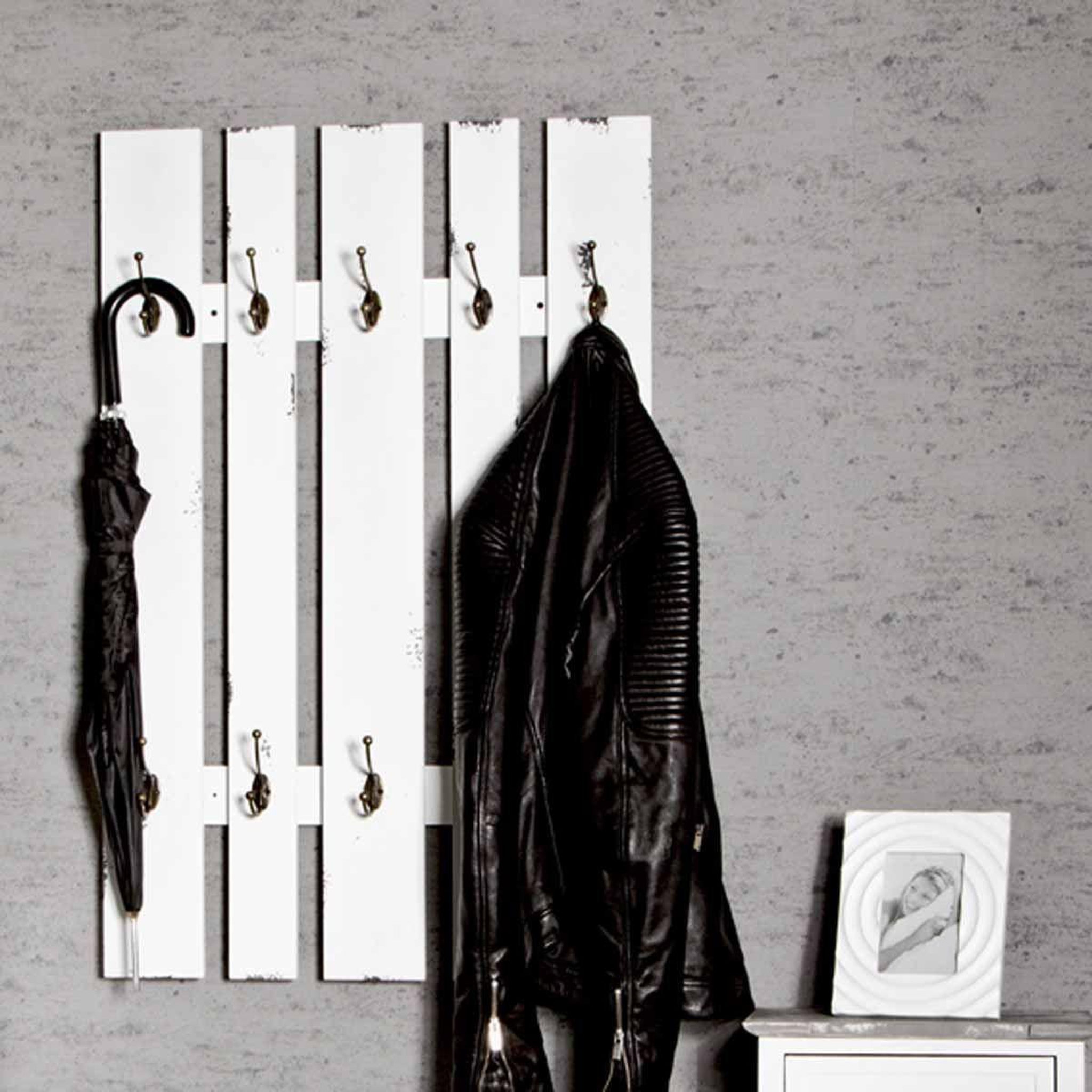 Voir la diapositive 2 : Paris Prix Patère murale vintage  anie  100cm blanc