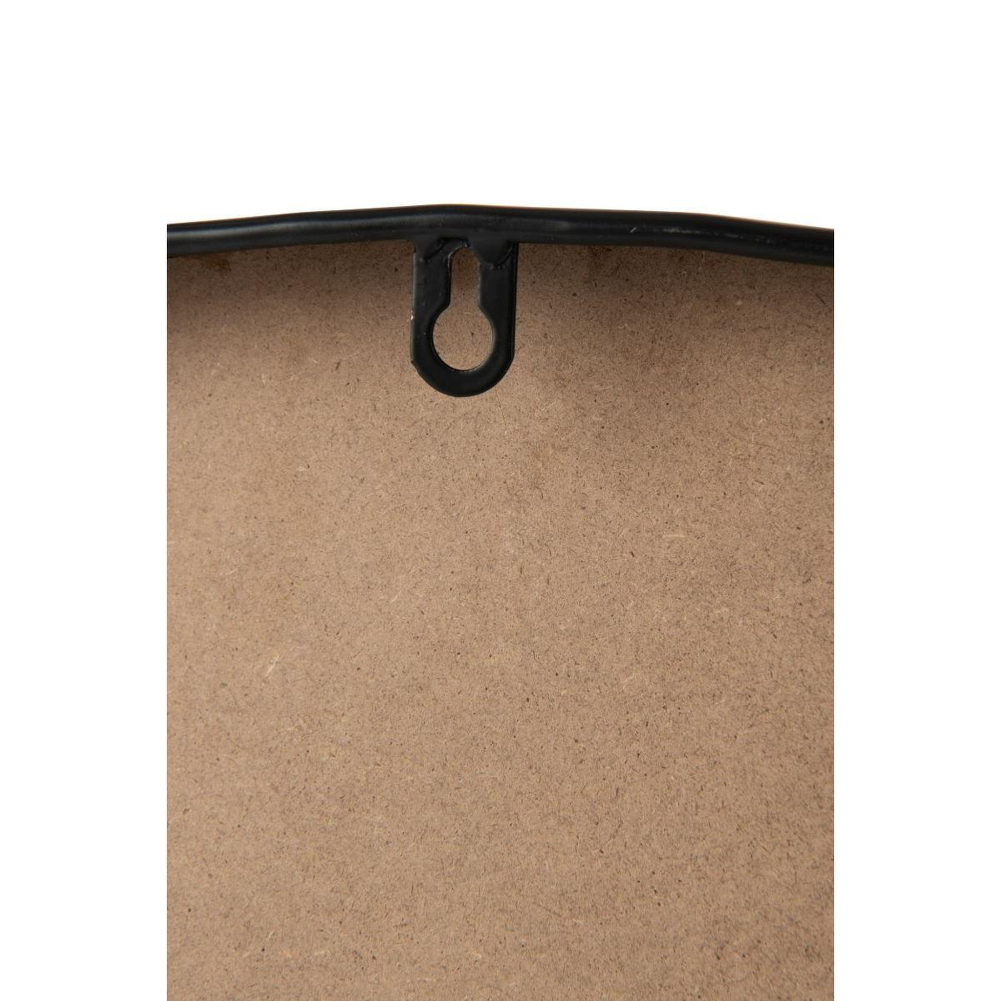 Voir la diapositive 4 : J-LINE Horloge murale en rotin  automn  80cm marron