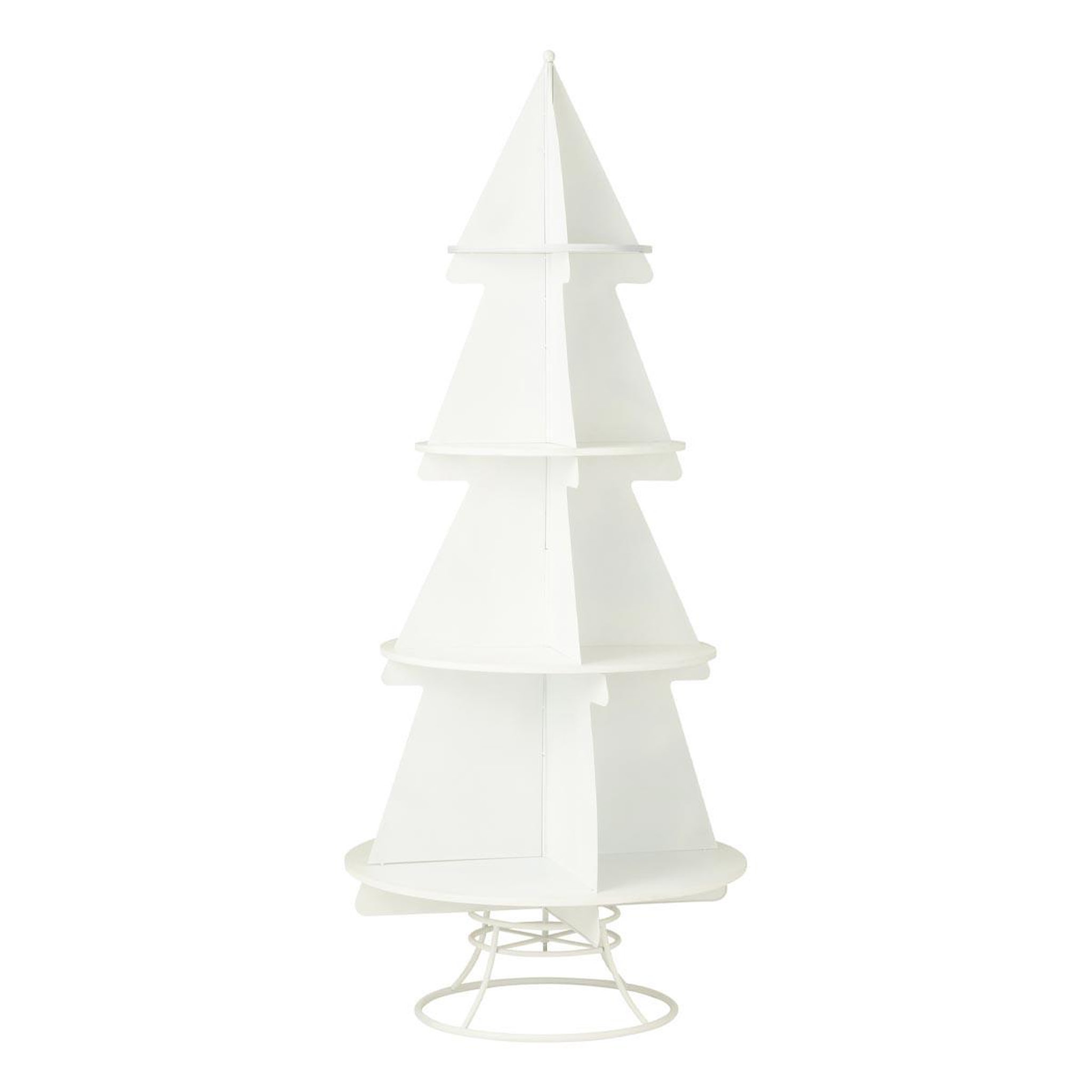 J-LINE Étagère sapin 4 niveaux  xmas  214cm blanc