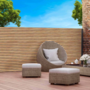 Voir la diapositive 3 : ID MARKET Brise vue occultant 1,5 x 10 M effet claustra en bois 160 gr/m²