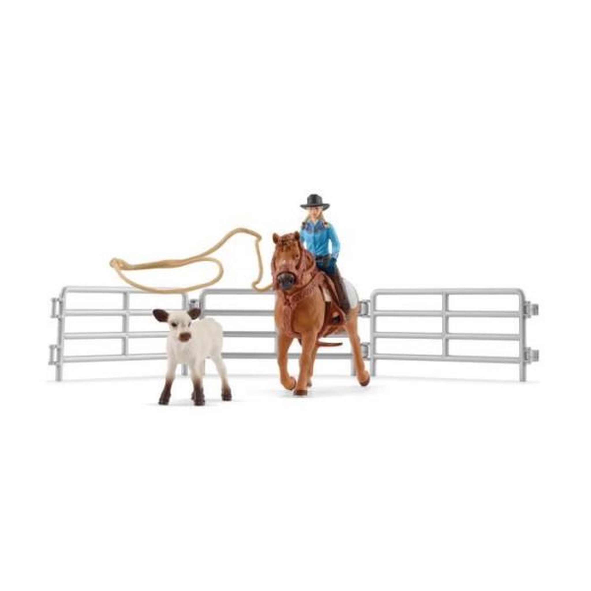 Voir la diapositive 2 : Schleich Coffret SCHLEICH - Equipe de Cowboy et leurs lassos - 42577 - Gamme Farm World