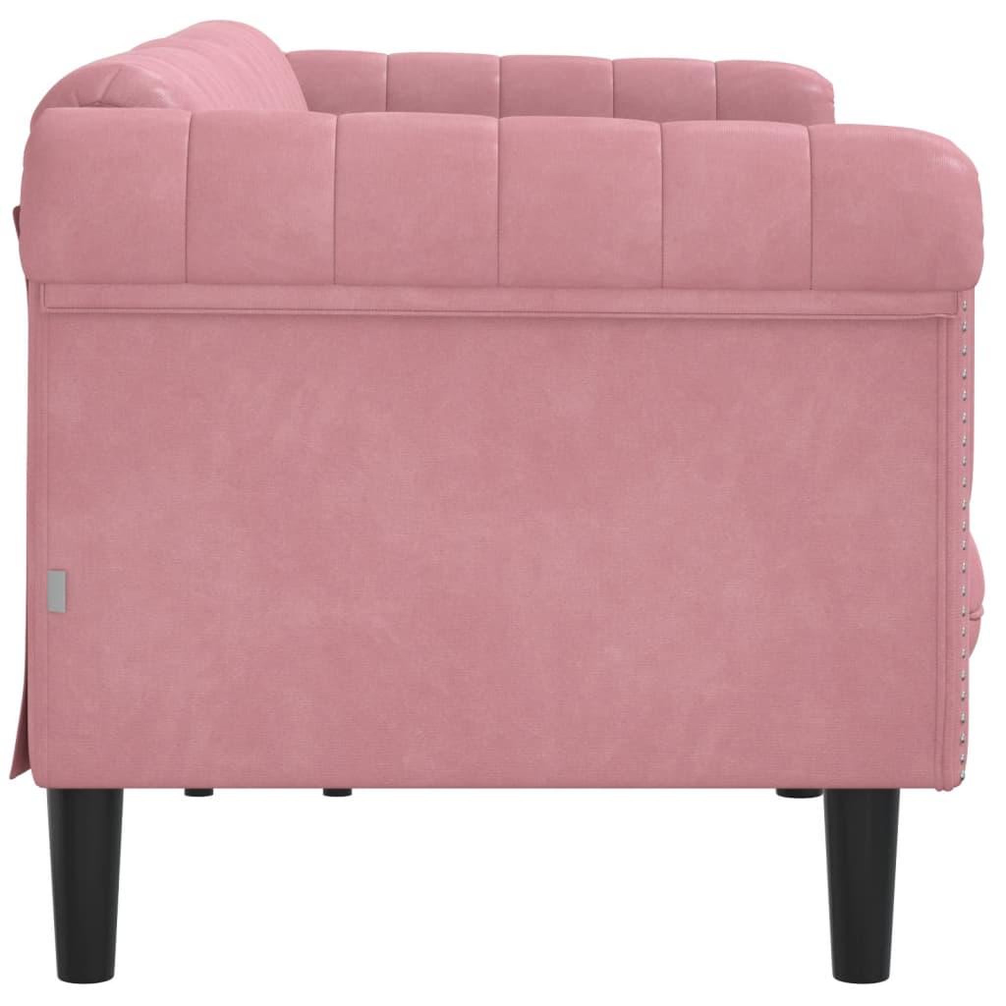 Voir la diapositive 5 : VIDAXL Canape a 3 places rose velours