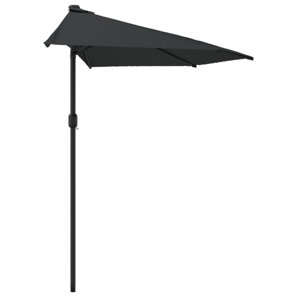 VIDAXL Parasol de balcon avec mat en aluminium Noir 300x155x223cm Demi