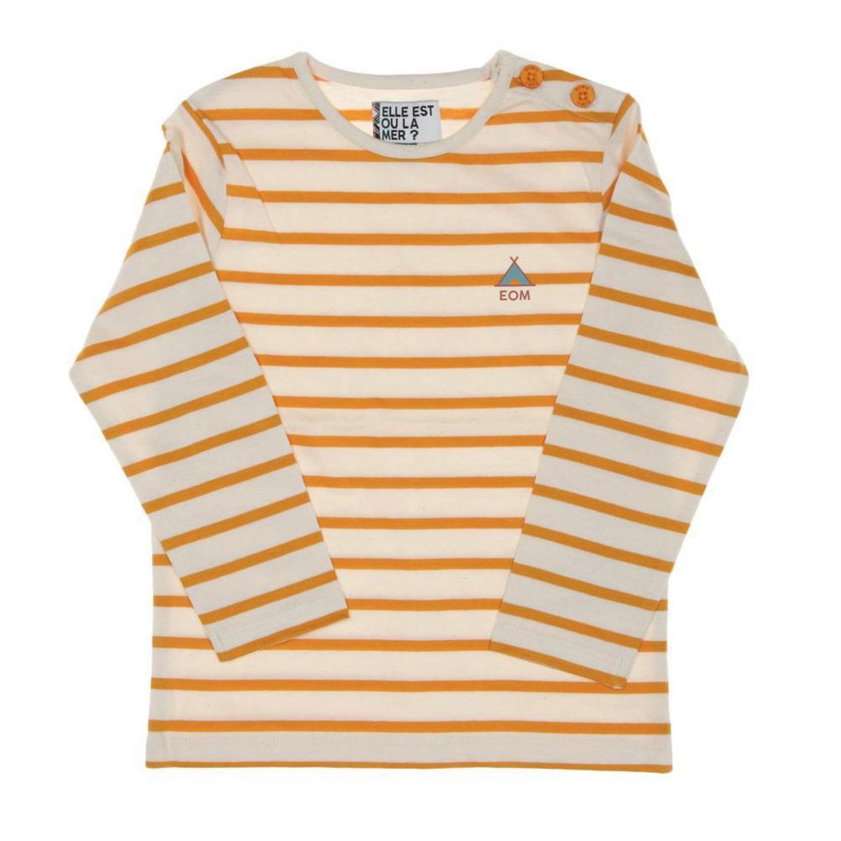 ELLE EST OU LA MER T shirt  à Rayures Enfant EOM Eloris