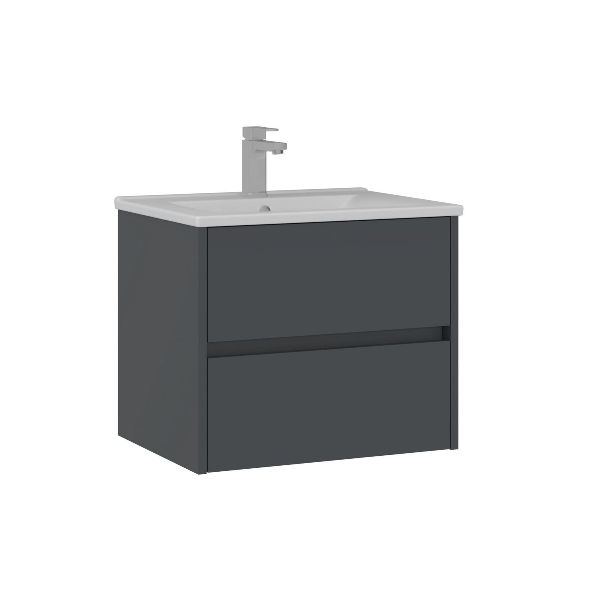 Habitat et Jardin Meuble Vasque  Side 65 v2  - 65 x 45 x 52 cm - Matte Anthracite