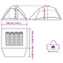 Voir la diapositive 6 : VIDAXL Tente de camping a dome 4 personnes vert impermeable